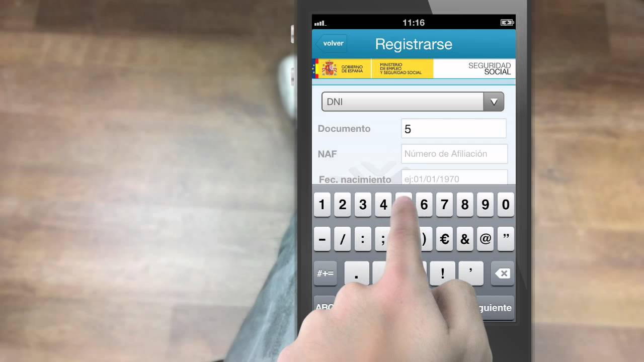 aplicación móvil de la seguridad social