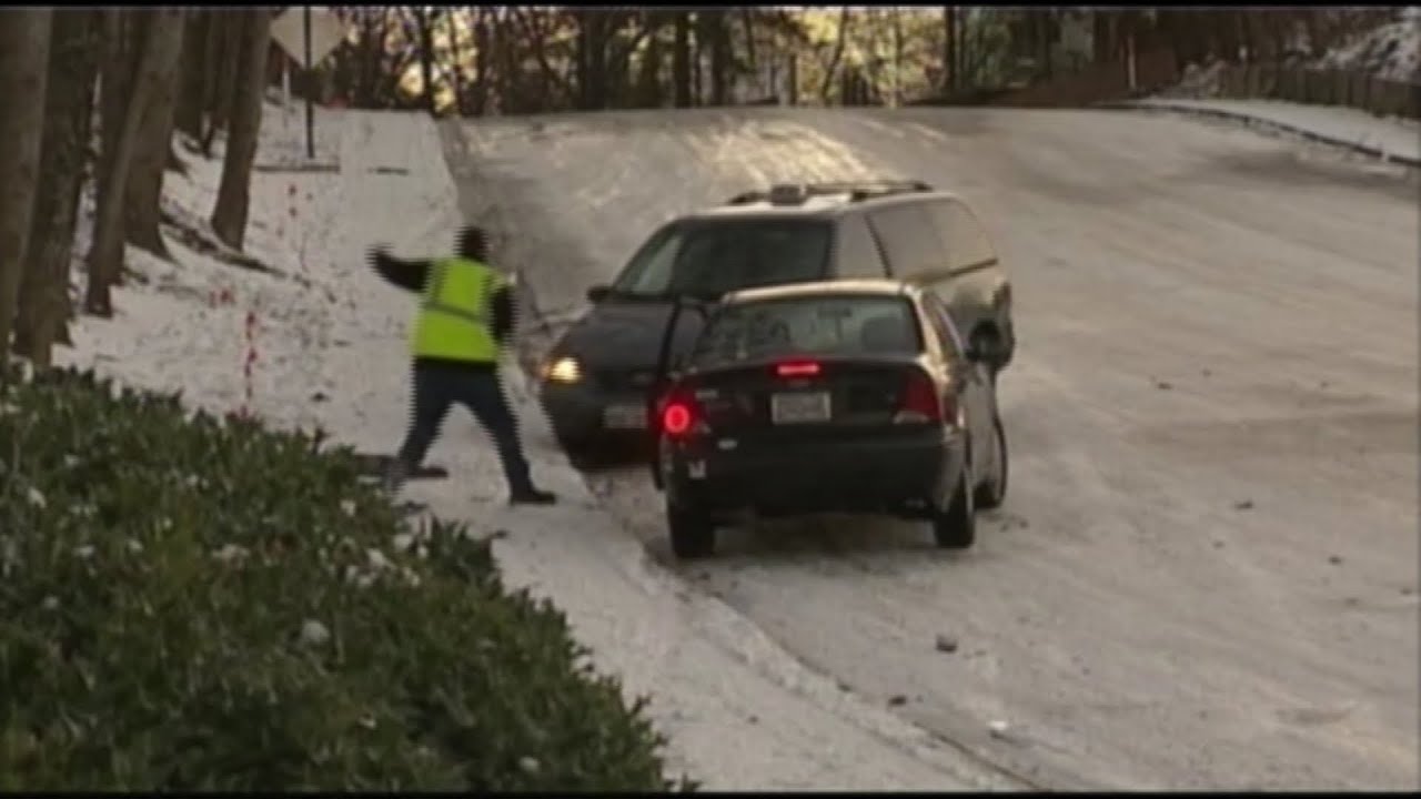 carreteras afectadas por hielo y nieve