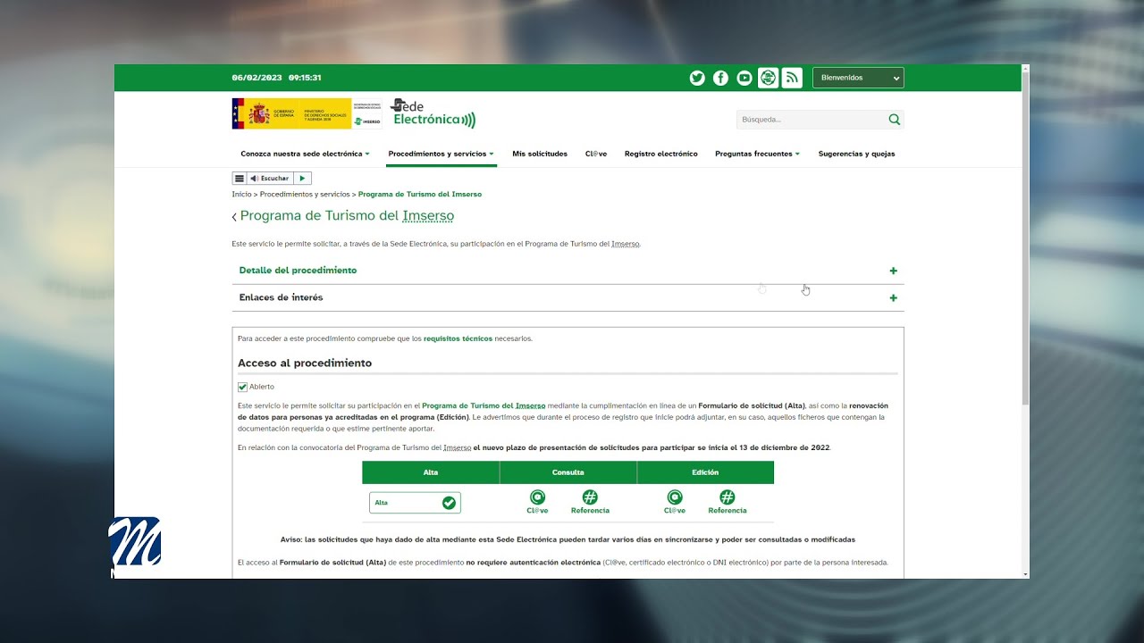 como acceder a la sede electrónica del imserso