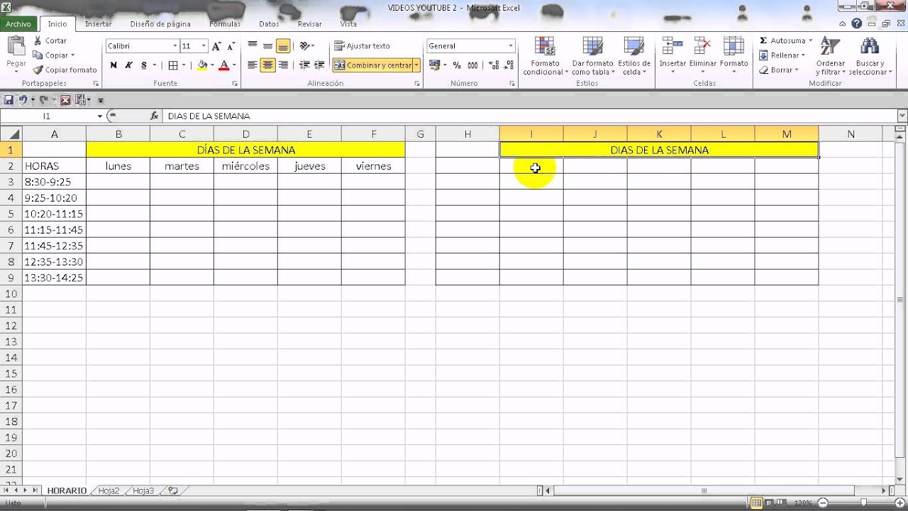 como hacer un horario de trabajo