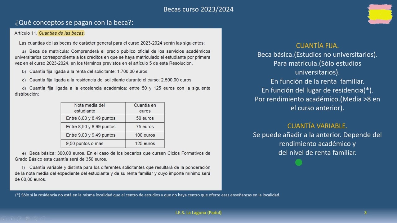 cuando se cobran las becas del ministerio de educacion