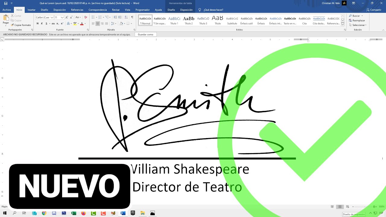 donde se firma encima o debajo del nombre