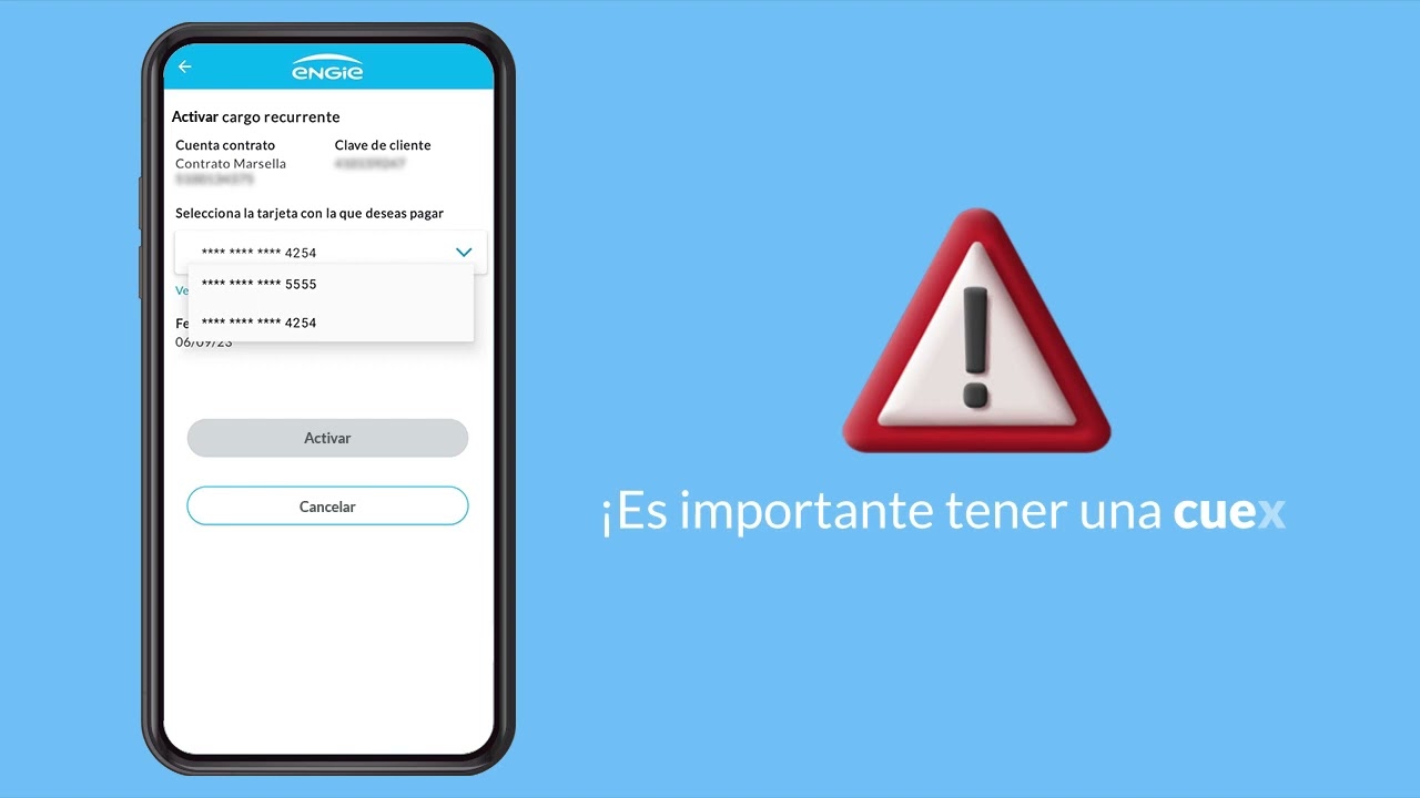 pago recurrente o pago único gas natural
