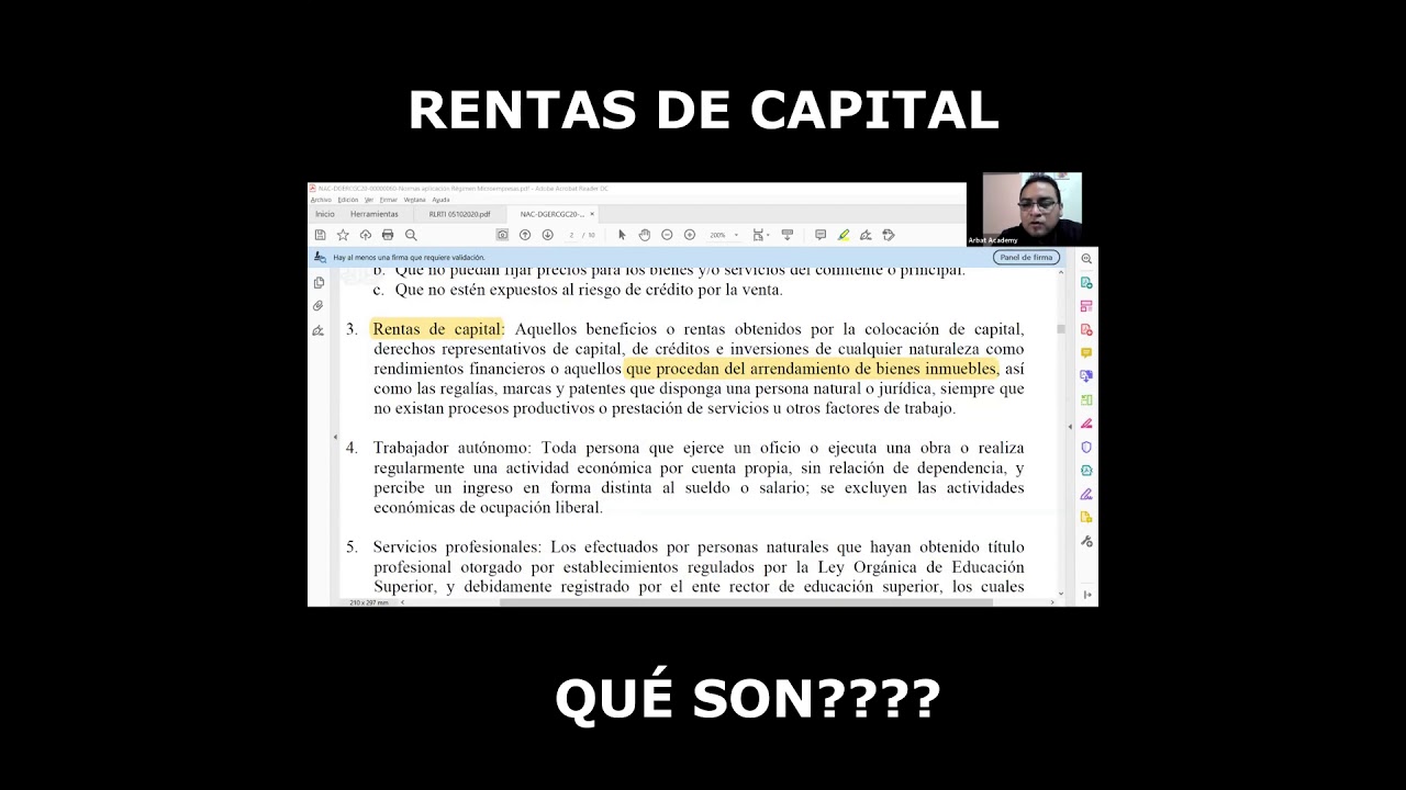 que son las rentas de capital