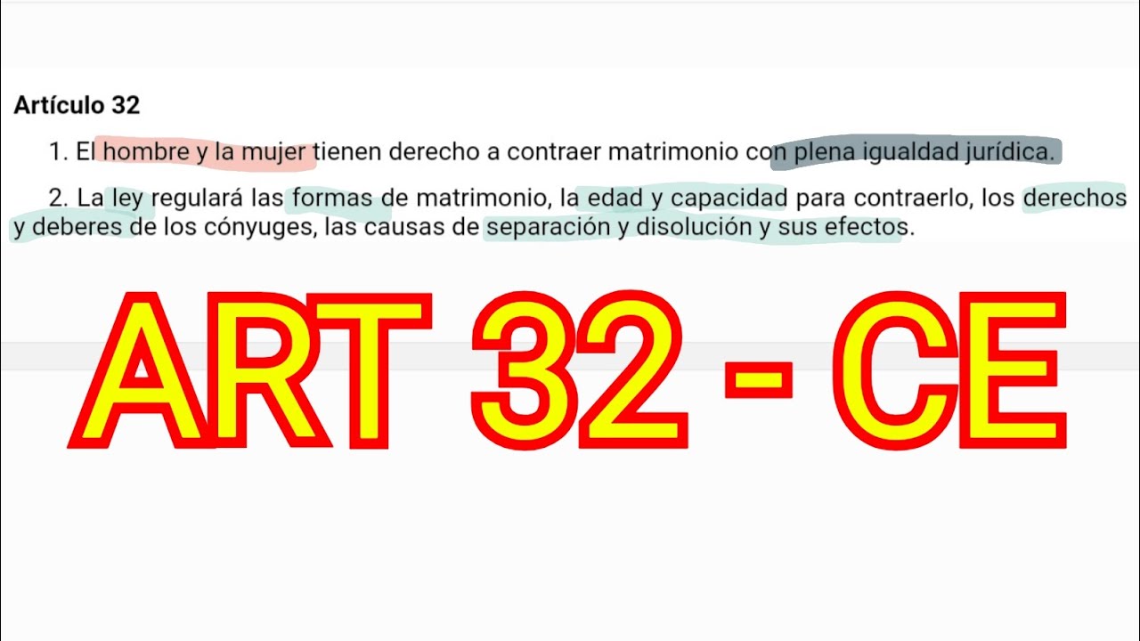 artículo 32 de la constitución española