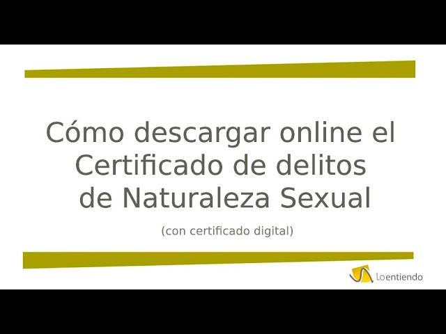 certificado de delitos de naturalez sexual