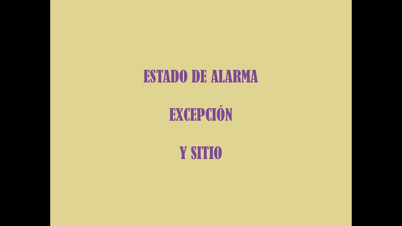derechos suspendidos en estado de excepción y sitio