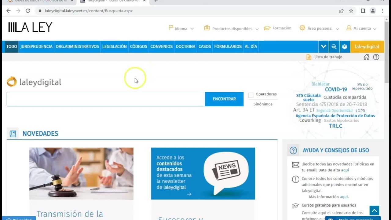 la ley digital base de datos