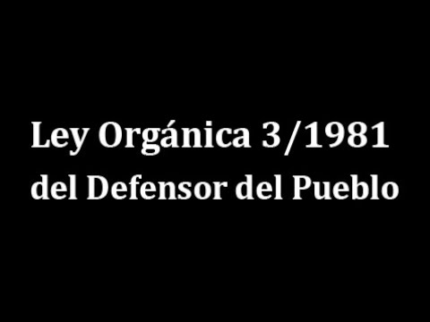 ley organica del defensor del pueblo