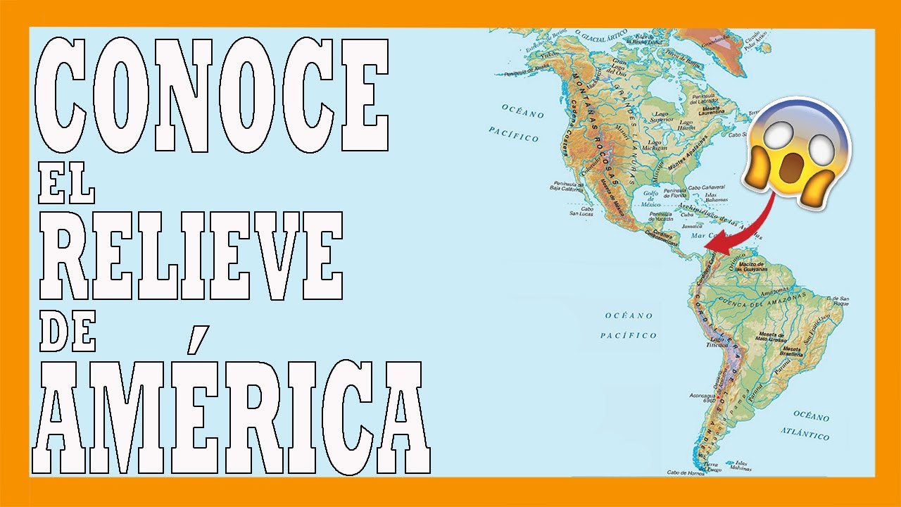 mapa de america con el relieve
